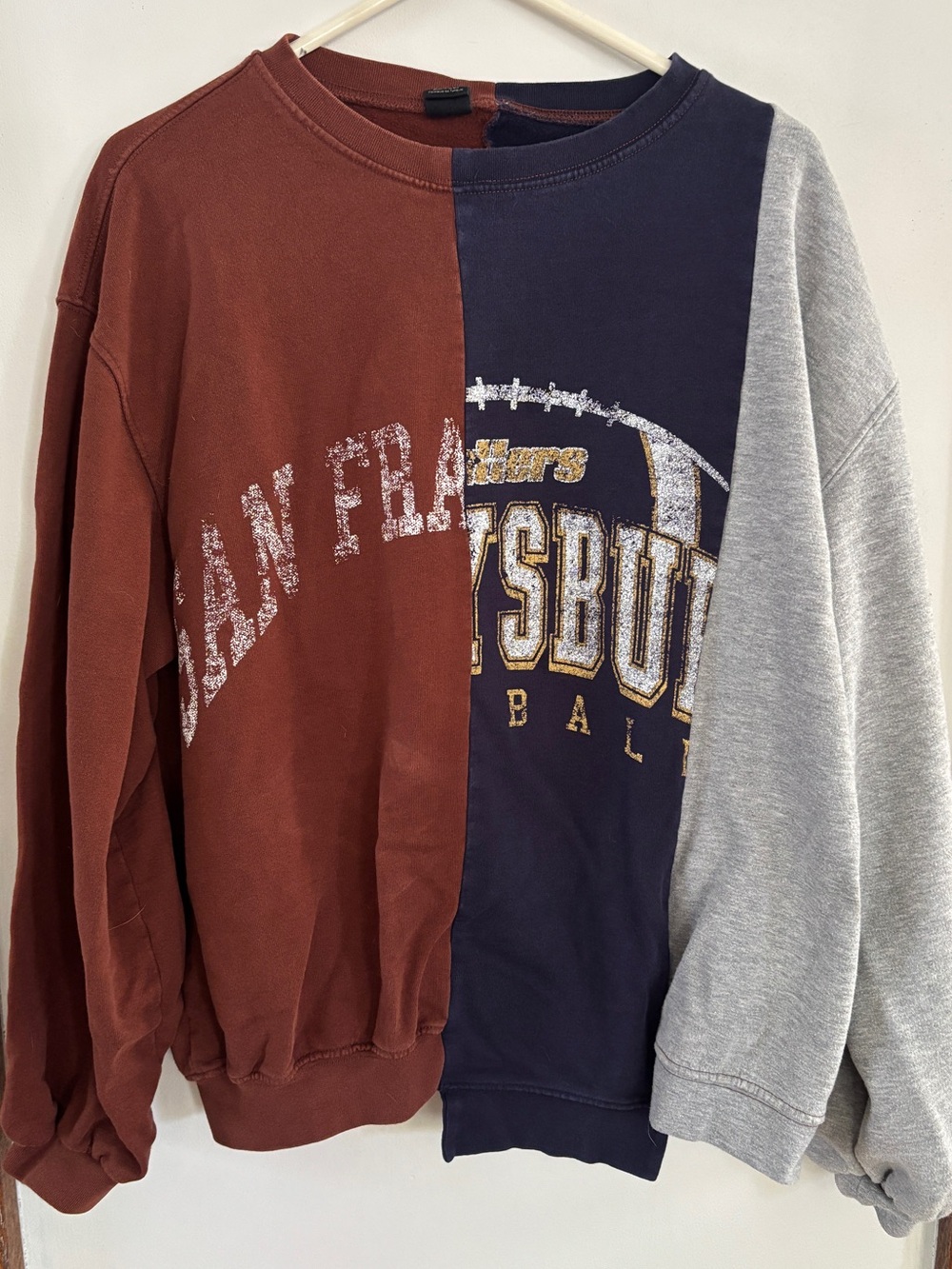 Urban Outfitters Medium Oversized Spliced San Francisco Crewneck Sweatshirt